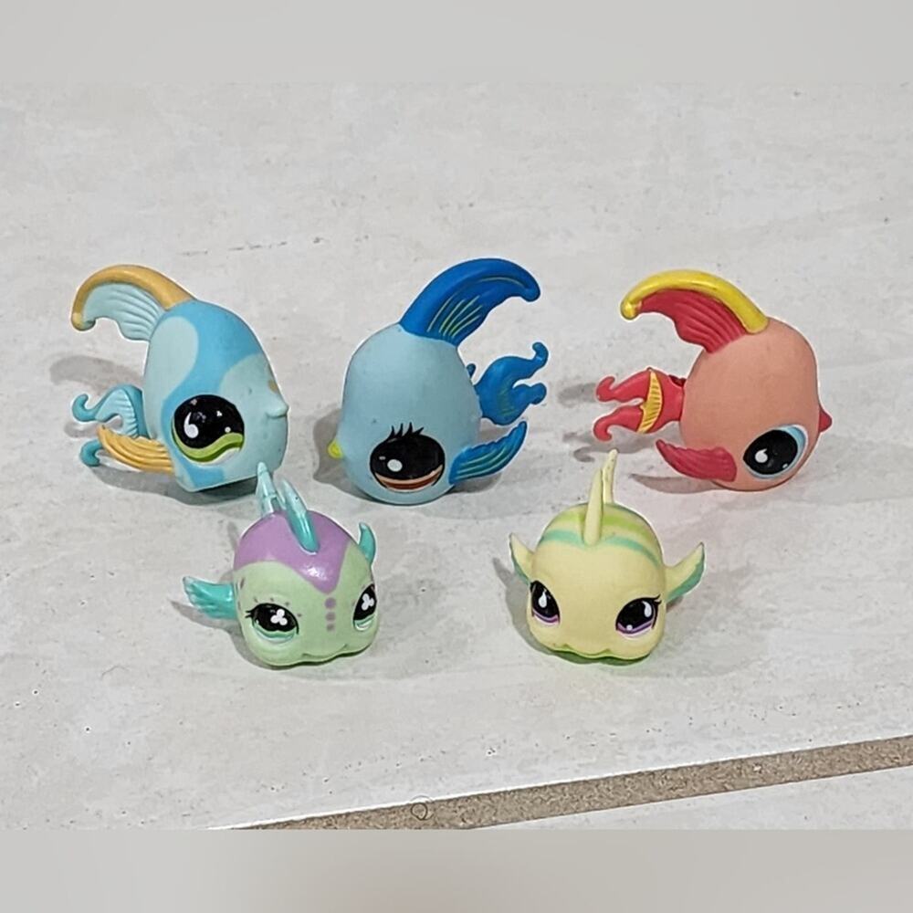 LPS LITTLEST PET SHOP bundle lot of Angel‎ and puffer fish 1378 831 643 519 514